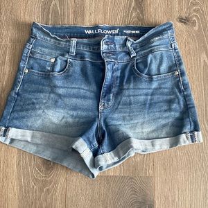 Wallflower the sassy high rise jean denim shorts